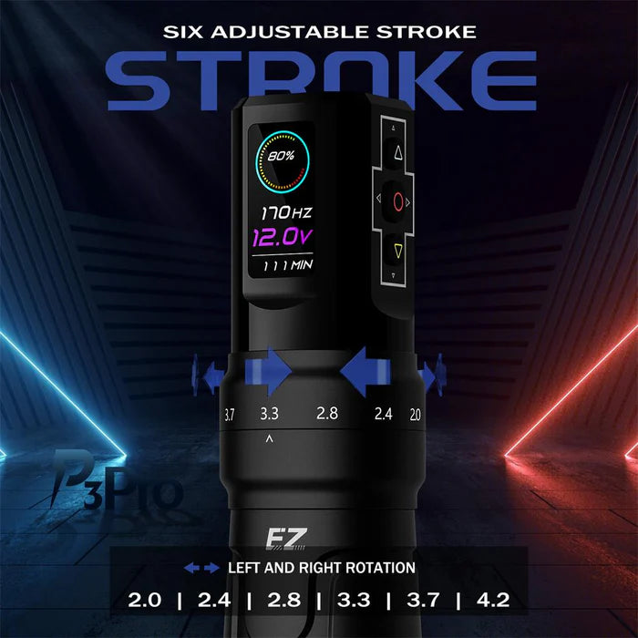 EZ P3 Pro Wireless Tattoo Machine - 6 Strokes