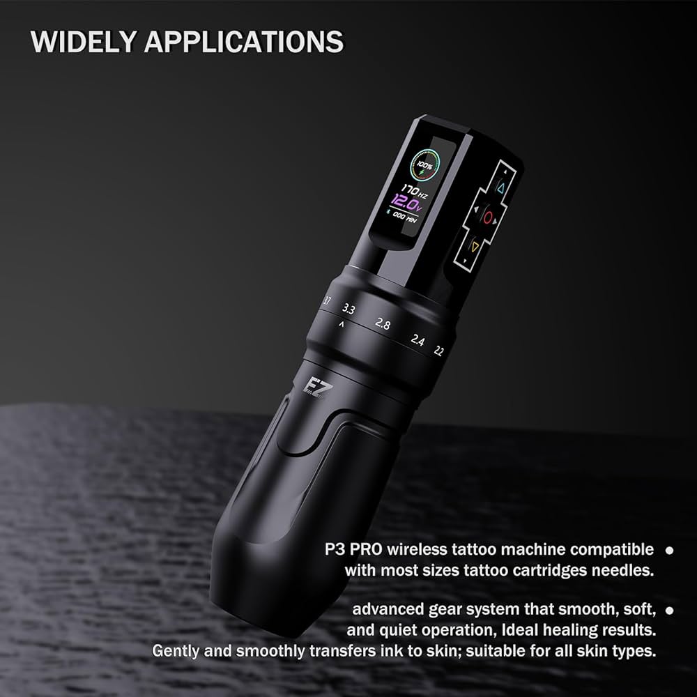 EZ P3 Pro Wireless Tattoo Machine - 6 Strokes